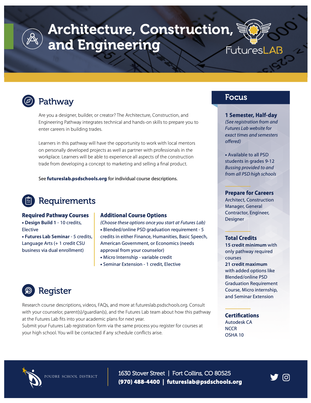 Architecture, Construction, & Engineering flyer